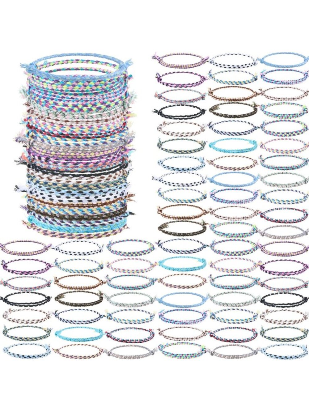 200 Pcs Friendship Braided Bracelets Set, Colorful Cool Accessories for Teens